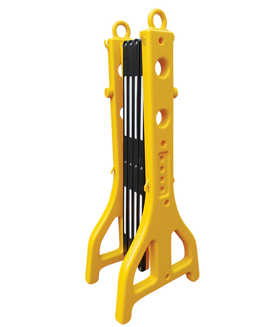 Plastic Extendable Barricade - Yellow and Black