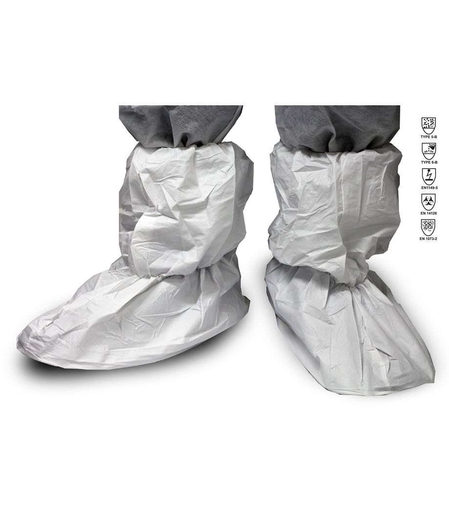 TITAN® Disposable Boot Covers, BWF Water Resistant Fabric with PVC grip ...