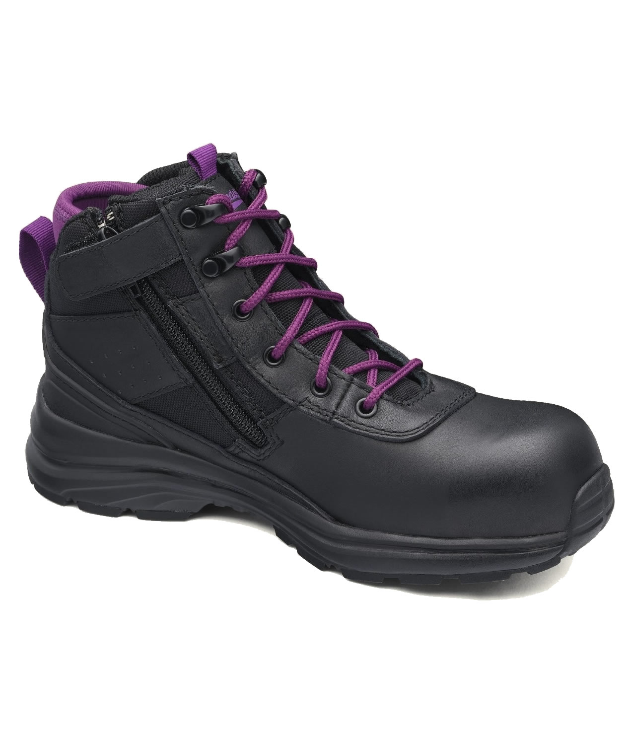 Blundstone Women's Safety Boots - Style 887 - Black and Purple